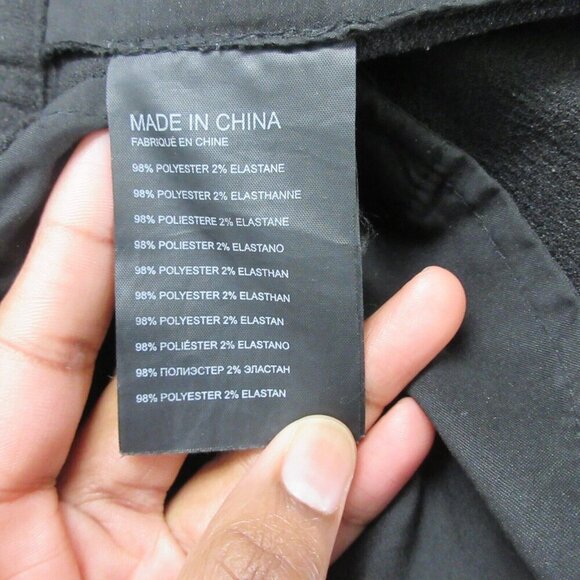 Club Monaco Dress Pants Women 4 Black Pull On Polyester Blend Career Casual 300 - Picture 4 of 10